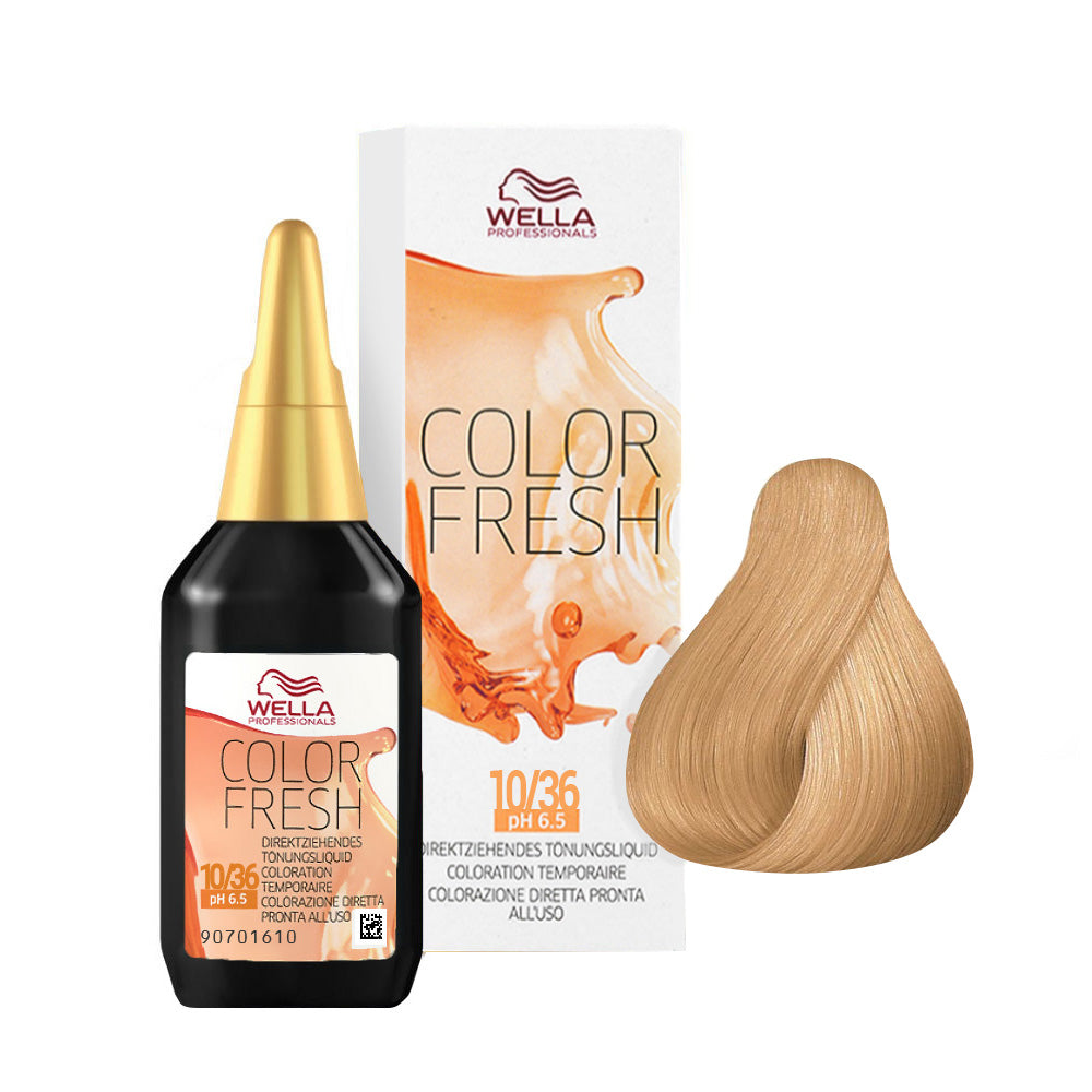 Wella Color Fresh 10/36 Biondo Platino Dorato Violetto 75ml  - riflessante diretto senza ammoniaca