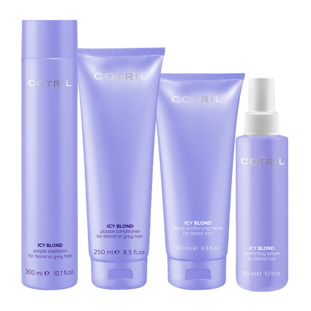 Cotril Icy Blond Purple Shampoo 300ml Conditioner 250ml Deep Reinforcing Mask 200ml Serum 150ml