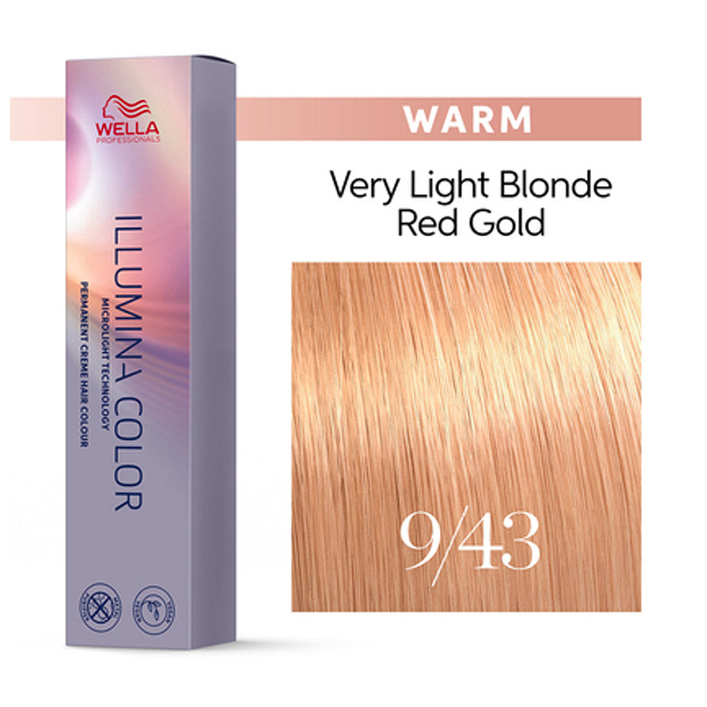 Wella Illumina Color 9/43 Biondo Chiarissimo Rame Dorato 60ml - colorazione permanente