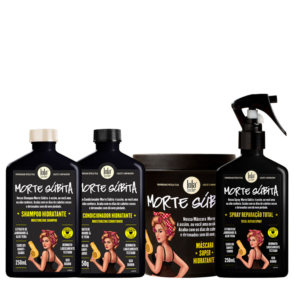 Lola From Rio Morte Súbita Shampoo 250ml Condicionador 250gr Máscara 450gr Spray 250ml