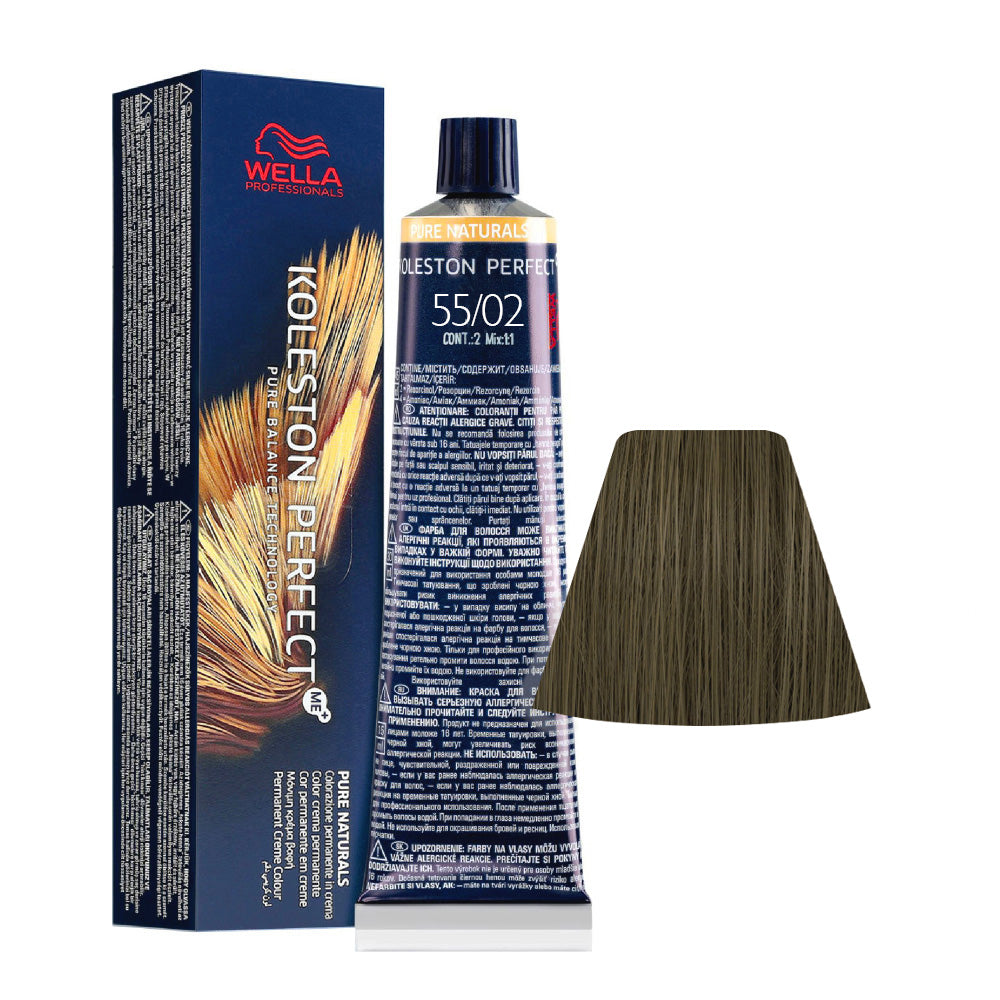 Wella Koleston Perfect Me+  55/02 Castano Chiaro Intenso Naturale Matt 60ml
