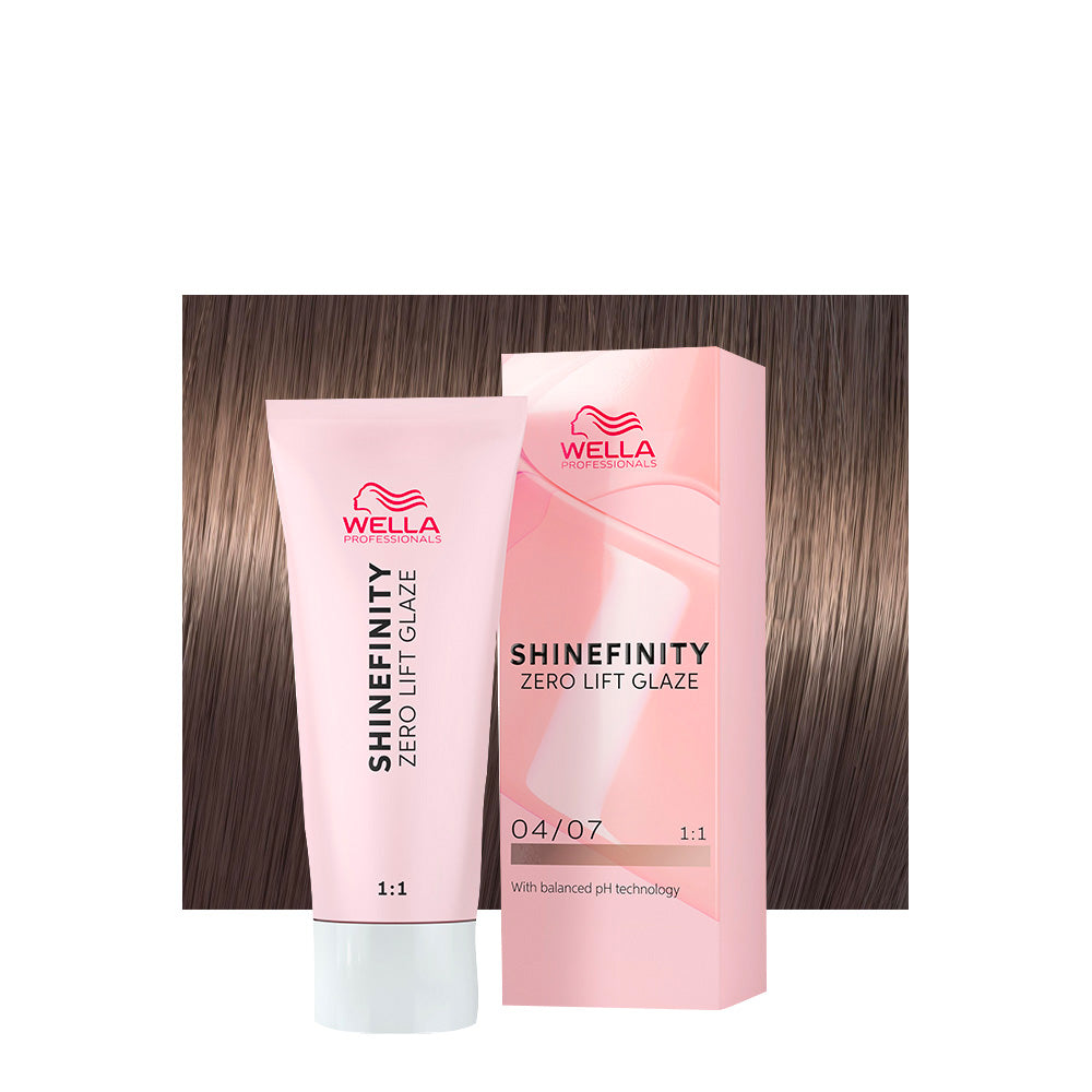 Wella Shinefinity Bitter Chocolate 04/07 Castano Medio Naturale Sabbia 60ml