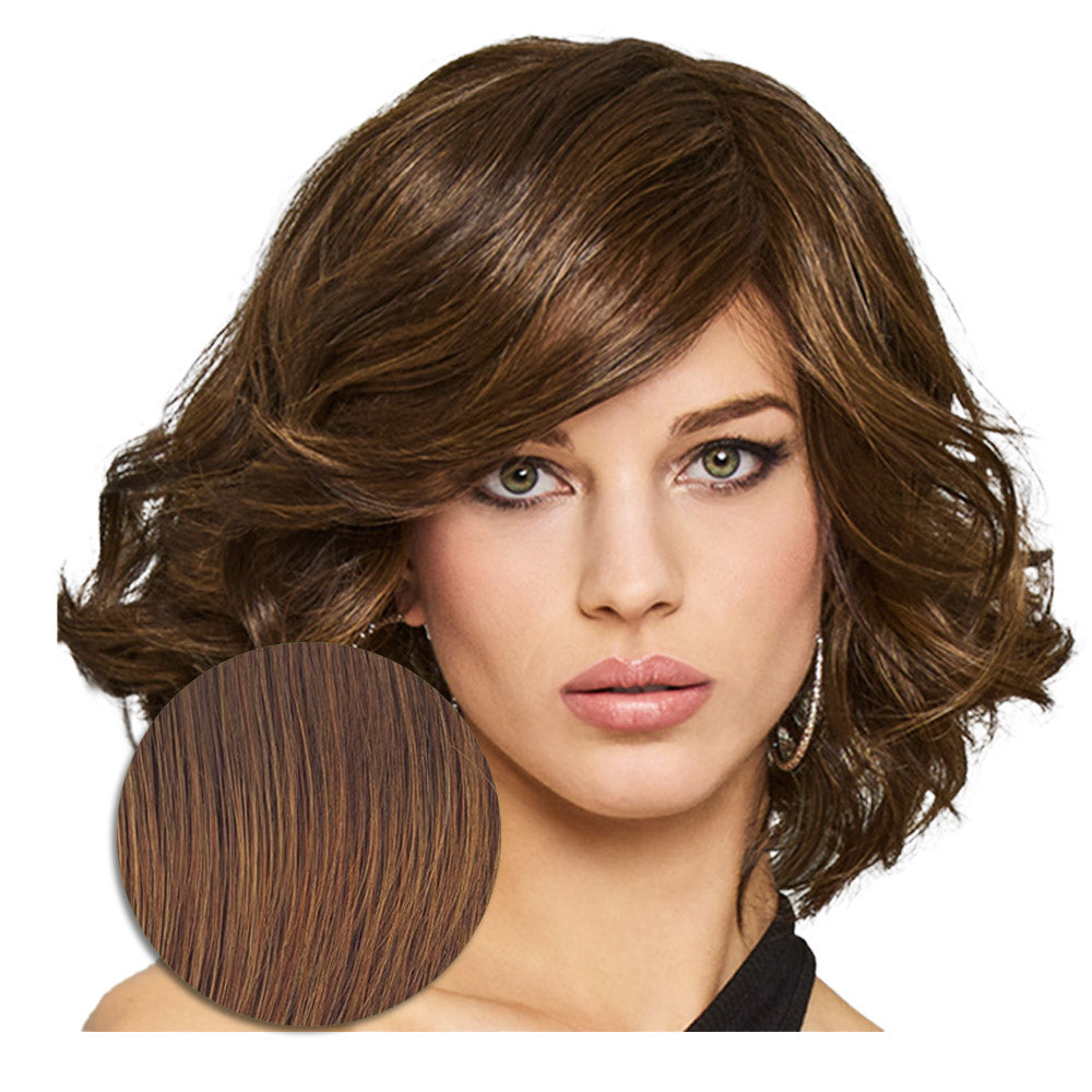 Hairdo Bombshell Bob Parrucca Castano Medio Rubino - parrucca taglio medio