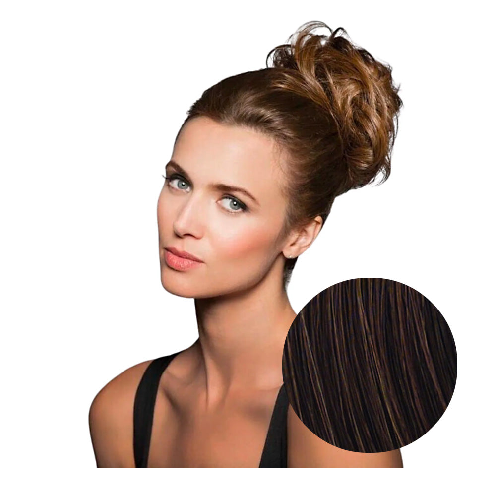 Hairdo Fancy Do Elastico per Capelli Castano Medio Ramato Con Meches