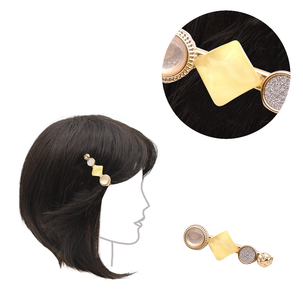 VIAHERMADA Clip a Molletta con Pietra Gialla 6cm