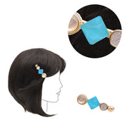 VIAHERMADA Clip a Molletta con Pietra Celeste  intenso 6cm
