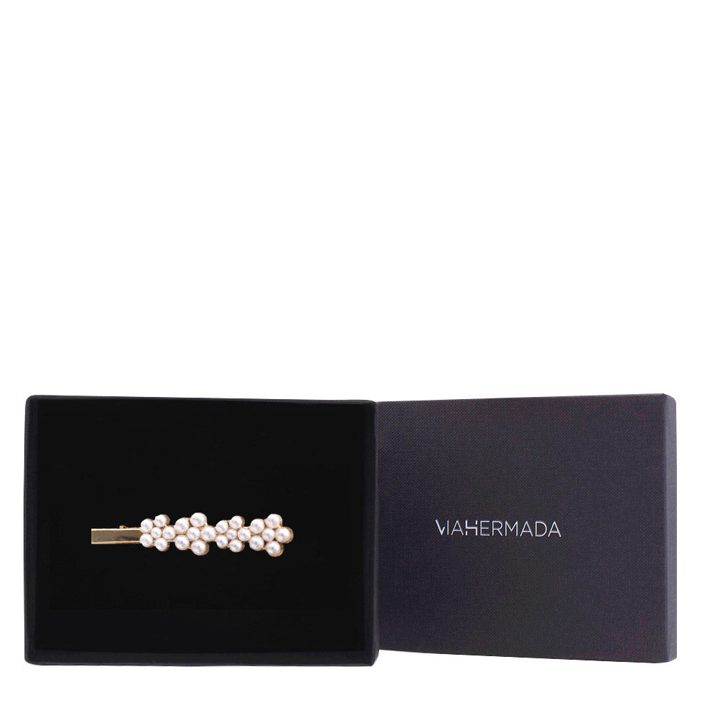 VIAHERMADA Clip Per Capelli con Perle  8cm