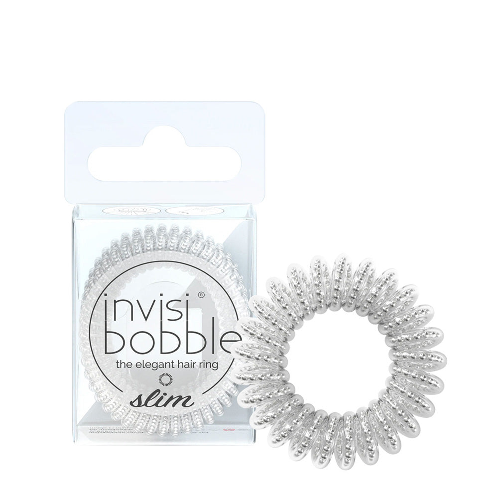 Invisibobble Slim Mother of Chrome 3pz - elastici a spirale per capelli fini