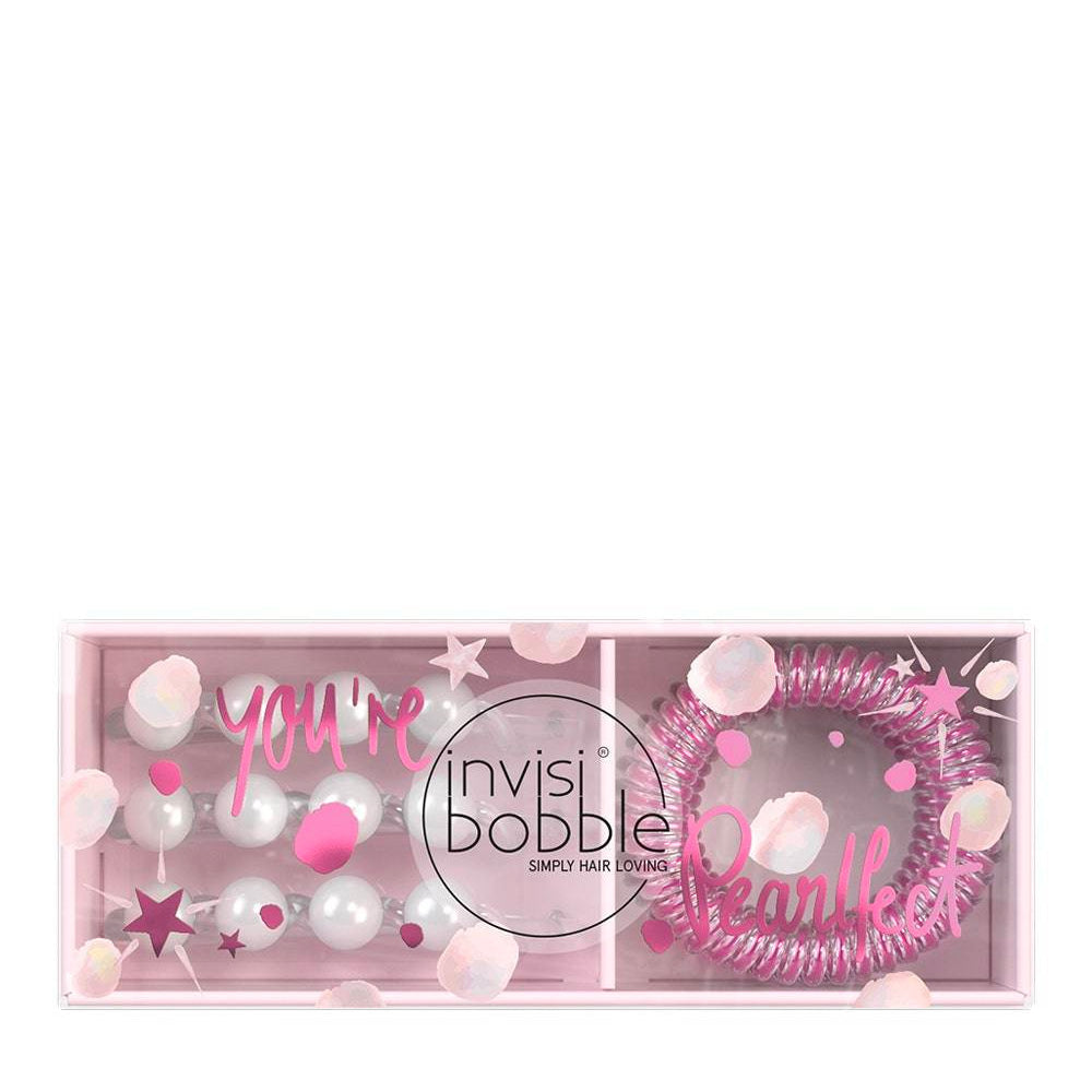 Invisibobble Sparks Flying Duo - kit con elastico rosa e forcina con perline