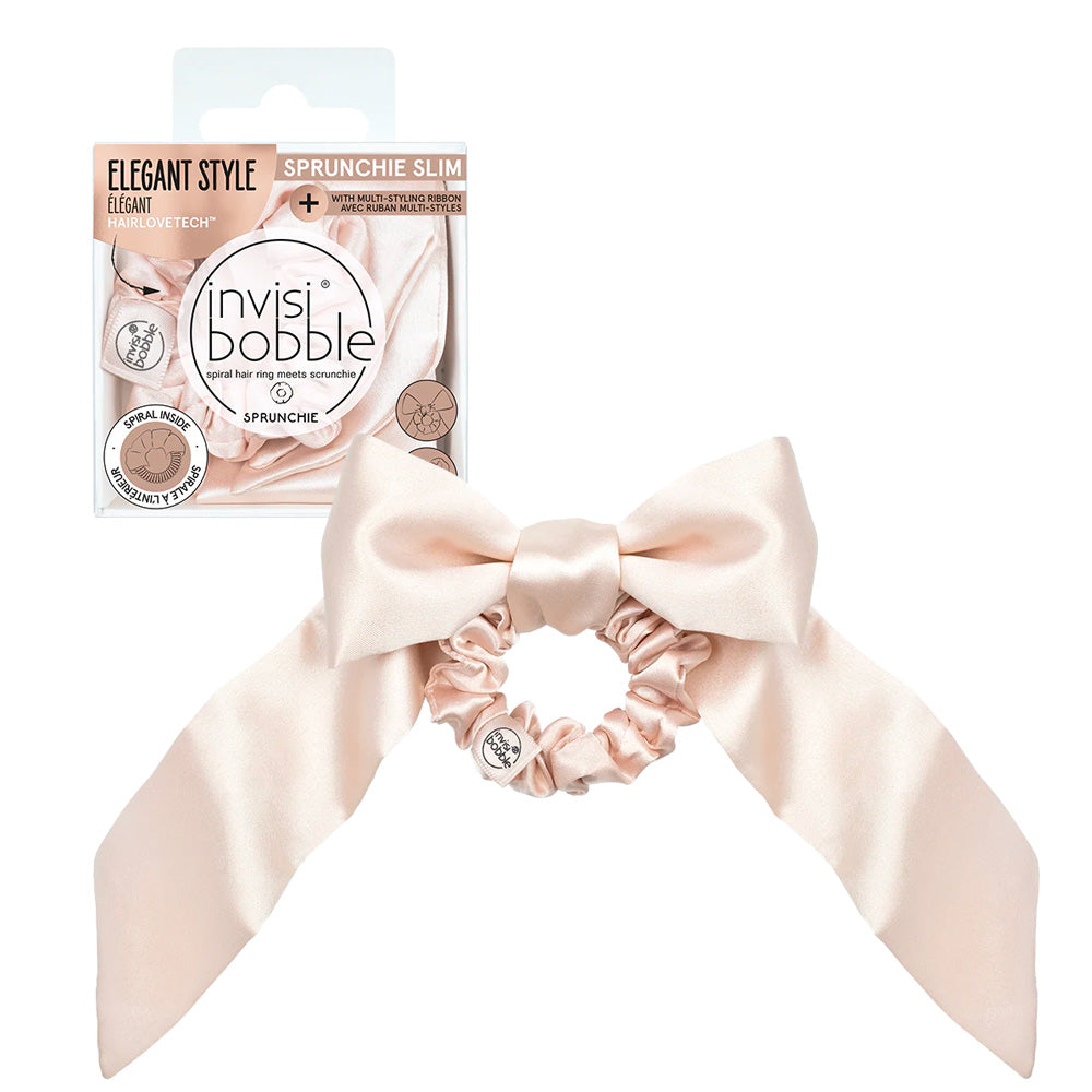 Invisibobble Sprunchie  Slim Ballerina Bow - sprunchie con nastro removibile