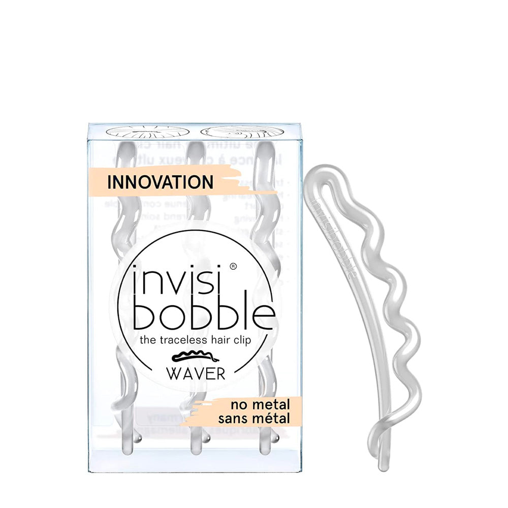 Invisibobble Waver Crystal Clear - forcina grande per acconciature trasparente