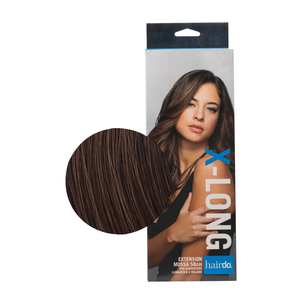 Hairdo Extension Mossa Castano Medio Ramato 58cm - extension mossa