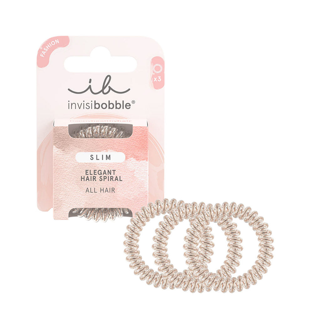 Invisibobble Slim Bronze Me Pretty 3pz - elastici a spirale per capelli fini