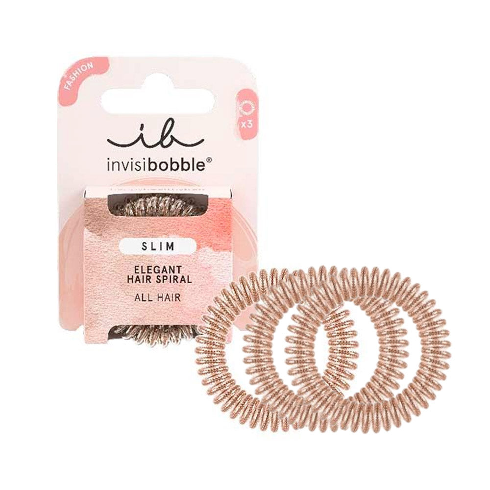 Invisibobble Slim Bronze Me Pretty 3pz - elastici a spirale per capelli fini