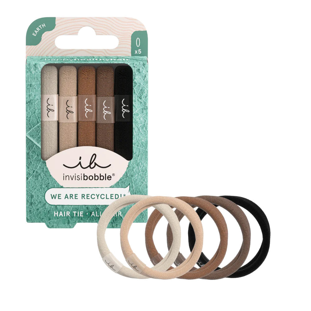 Invisibobble Hair Tie Mocha 5pc - elastici in tessuto