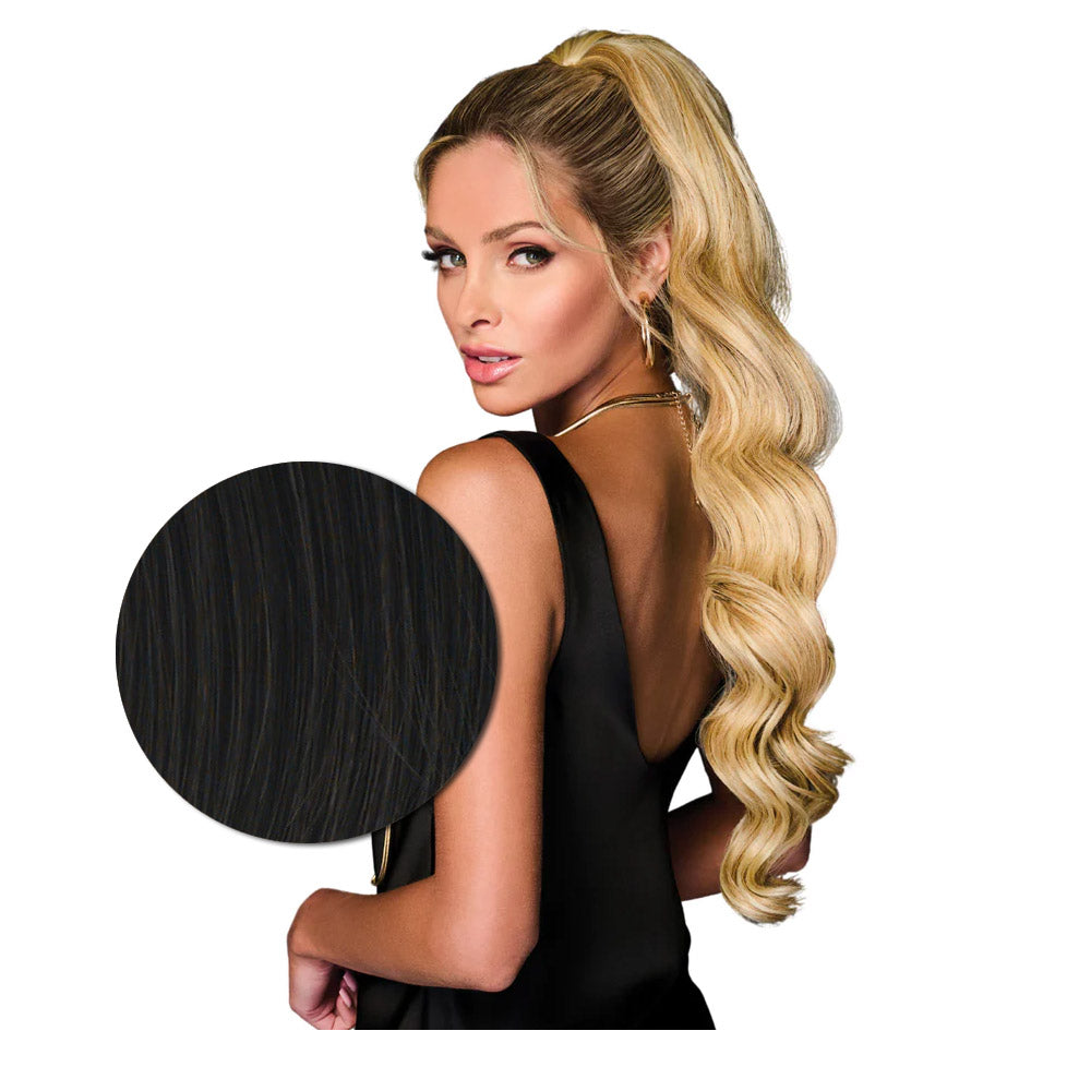 Hairdo Coda Mossa con Clip R2 Nero 69cm - coda mossa