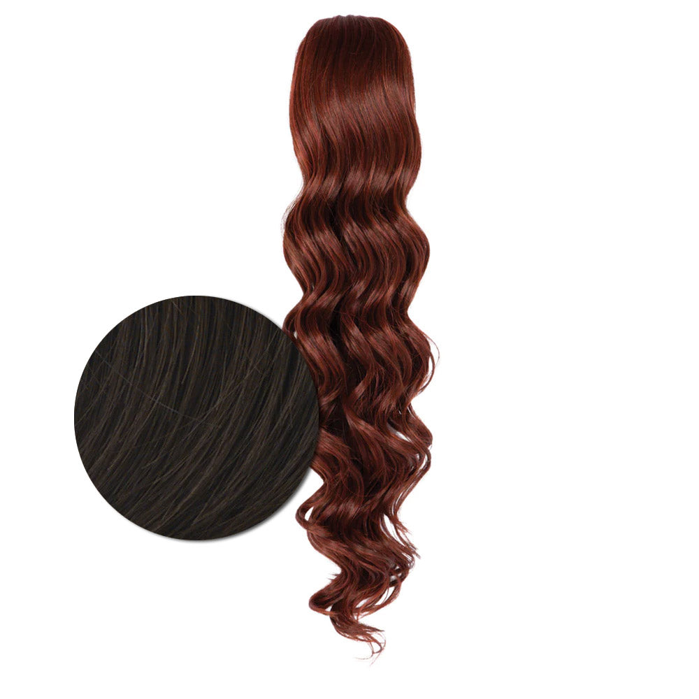 Hairdo Coda Mossa con Clip R6 Castano Medio 69cm