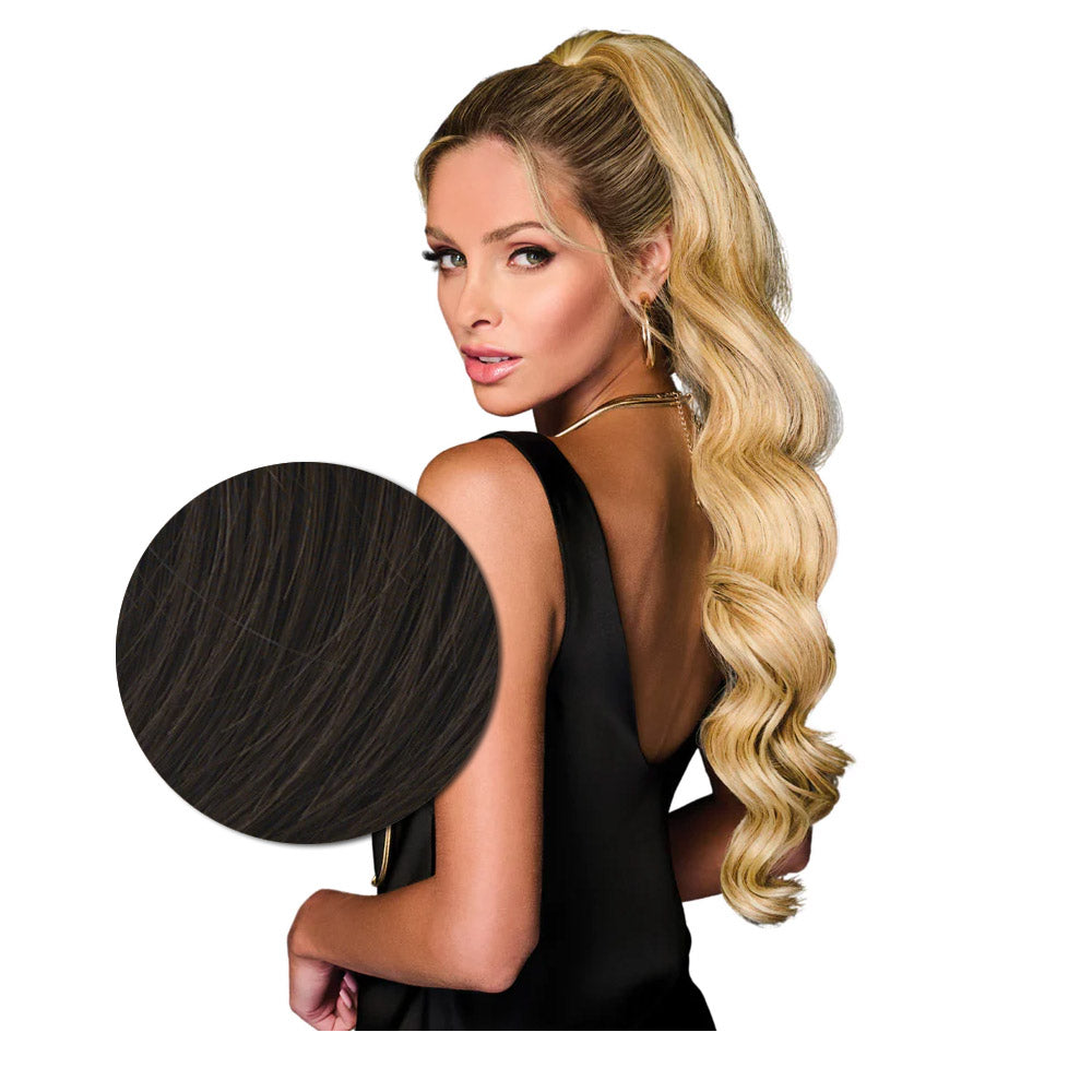Hairdo Coda Mossa con Clip R6 Castano Medio 69cm