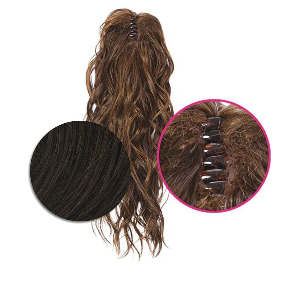 Hairdo Coda con Onde con Mollettone Castano Medio 46cm - coda onde