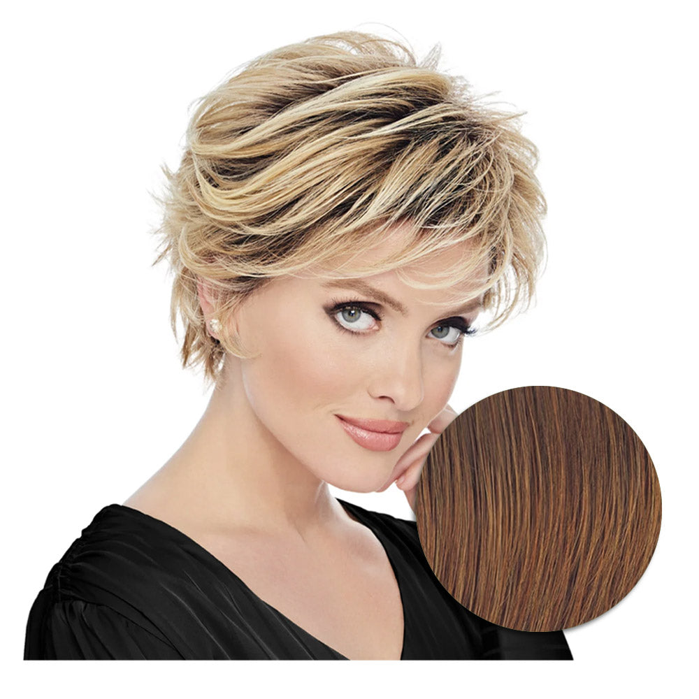 Hairdo Flirty Flip Parrucca Castano Medio Rubino - parrucca taglio corto