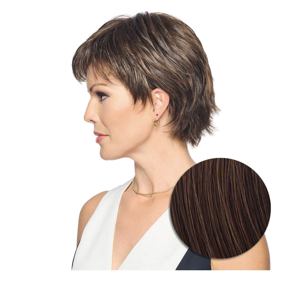 Hairdo City Chic Parrucca Castano Medio Ramato - parrucca taglio corto