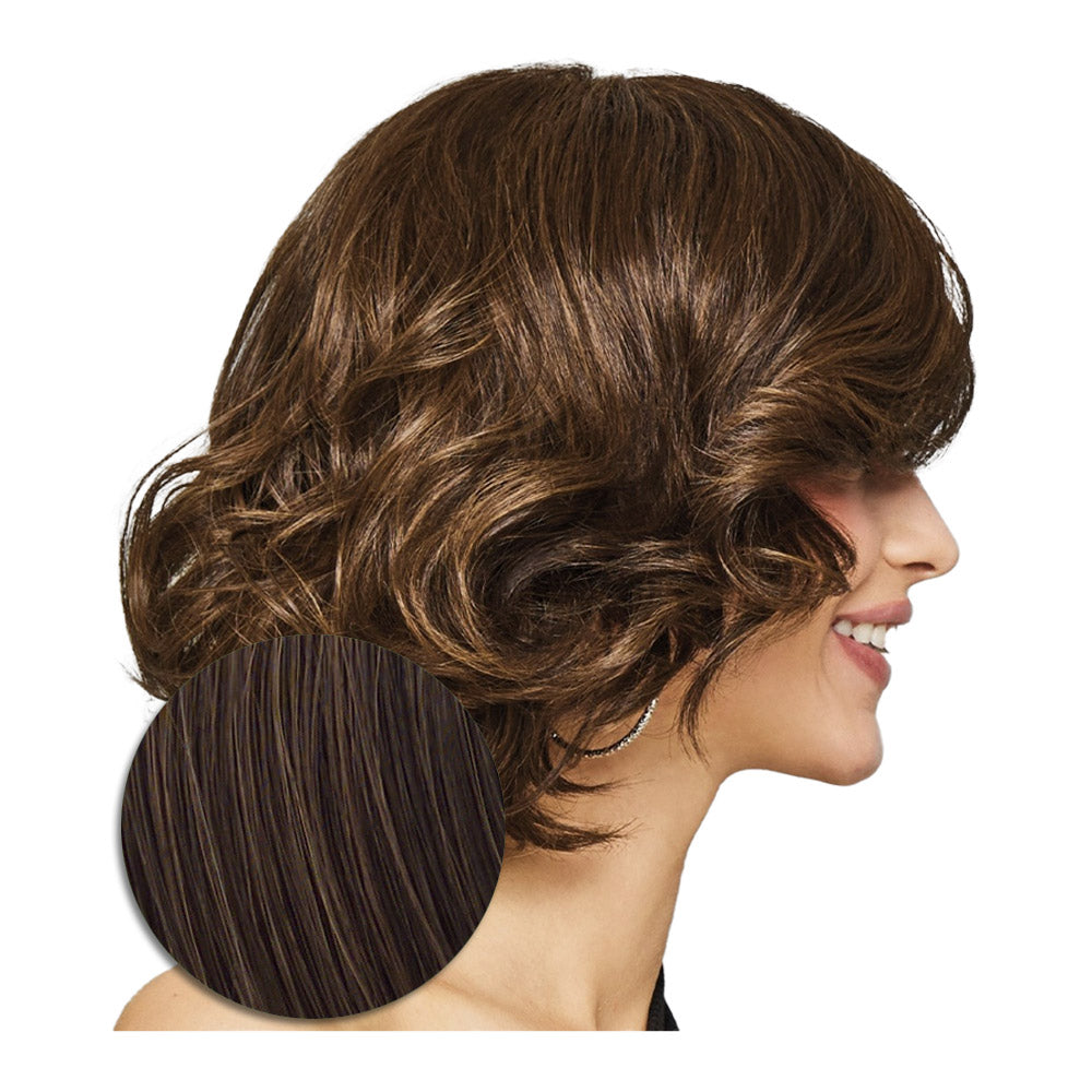 Hairdo Bombshell Bob Parrucca Castano Medio Ramato - parrucca taglio medio