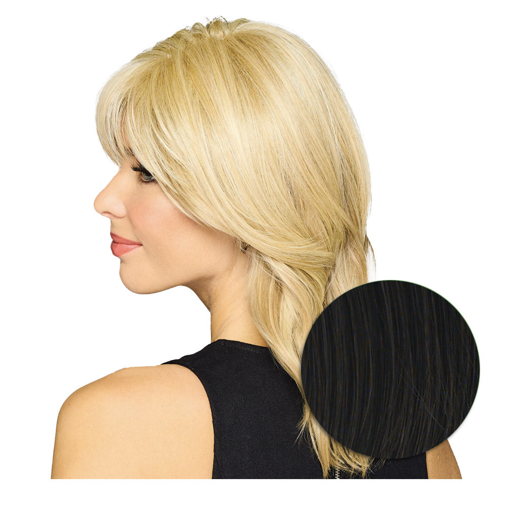 Hairdo Topper Stylish Wave  R2  Nero - toupet con onde