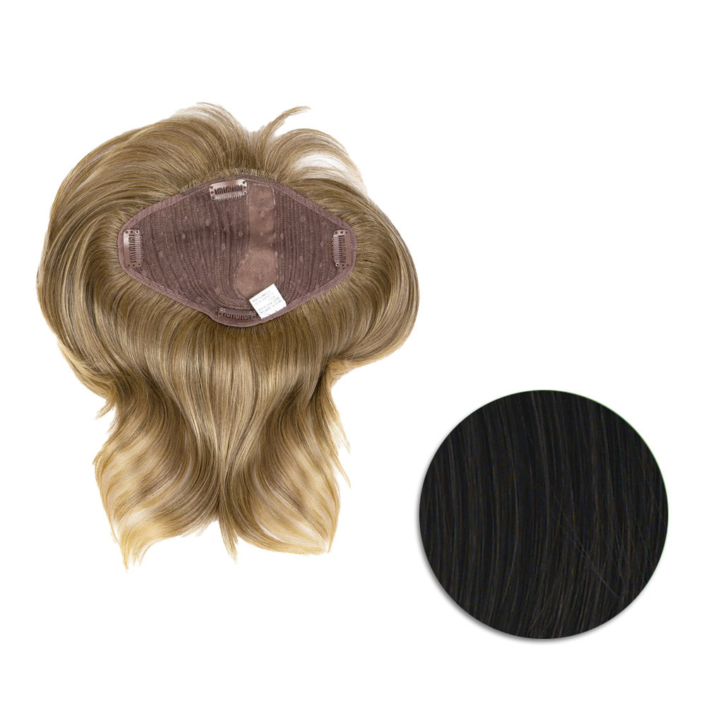 Hairdo Topper Stylish Wave  R2  Nero - toupet con onde