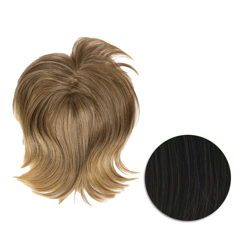 Hairdo Topper Stylish Wave  R2  Nero - toupet con onde