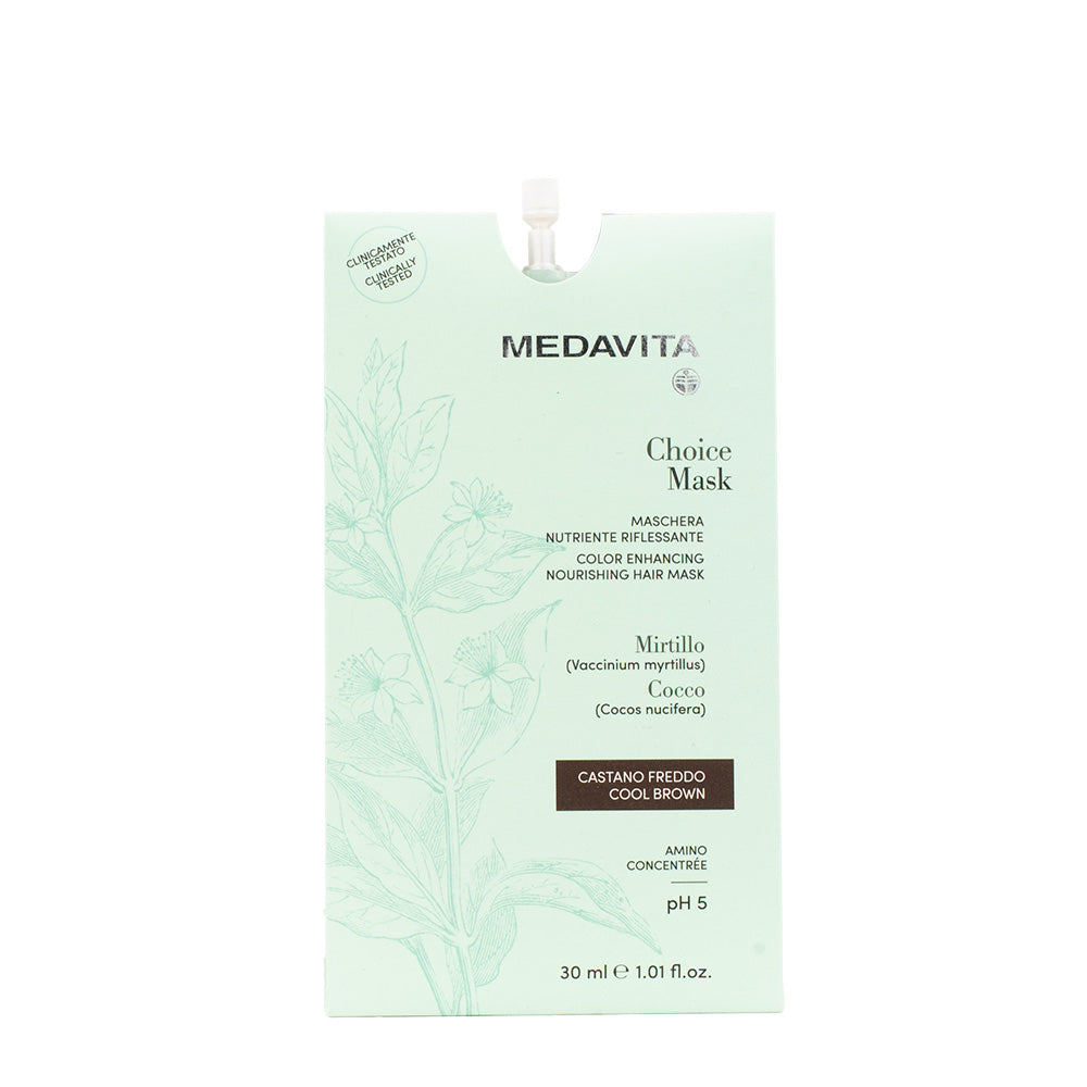 Medavita Lunghezze Choice Mask Cool Brown 30ml - maschera nutriente riflessante