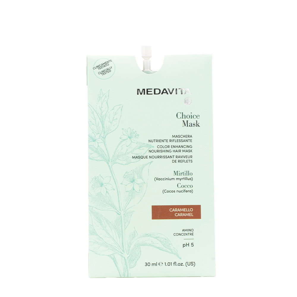 Medavita Lunghezze Choice Mask Caramel 30ml - maschera nutriente riflessante