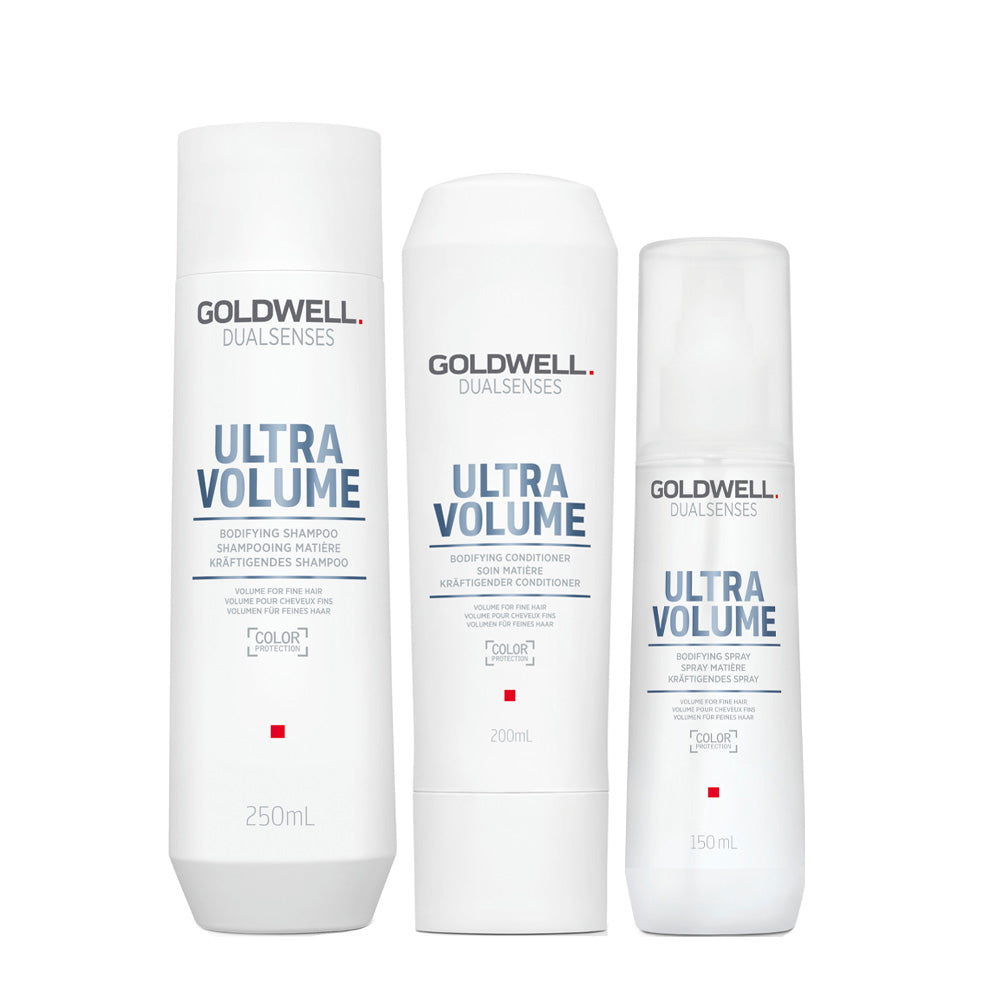 Goldwell Dualsenses Ultra Volume Shampoo 250ml Conditioner 200ml Spray 150ml