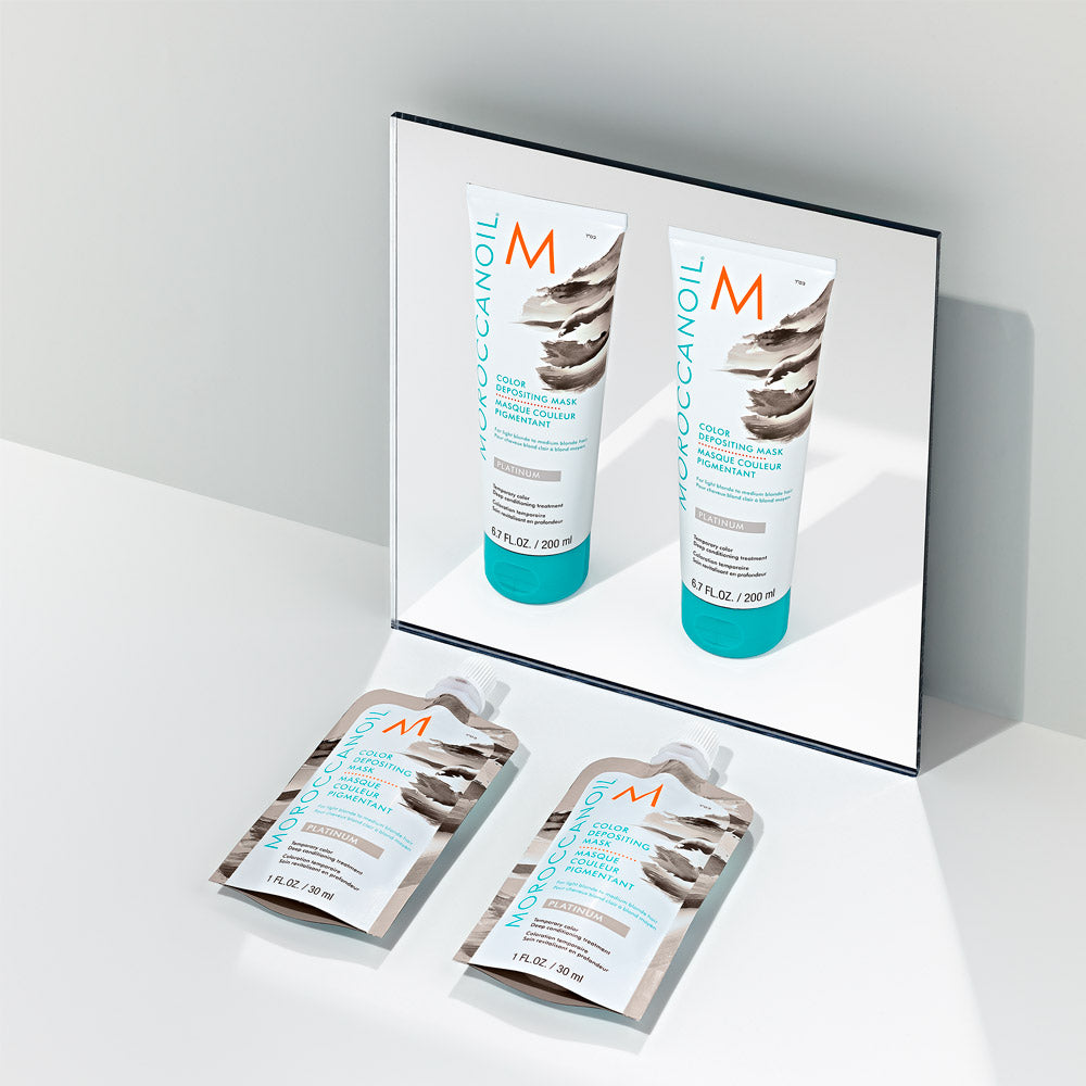 Moroccanoil Color Depositing Mask Platinum 30ml - maschera colorata platino
