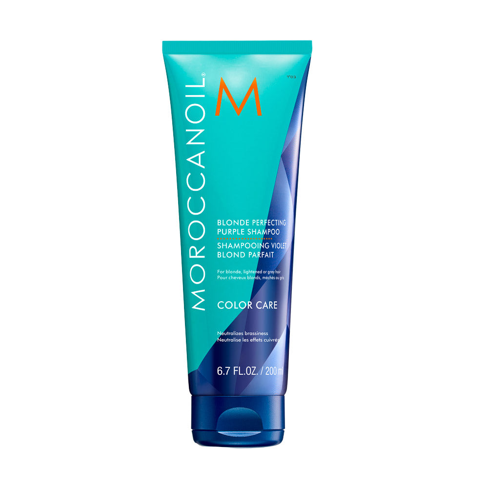 Moroccanoil Blonde Perfecting Purple Shampoo 200ml -  shampoo antigiallo capelli