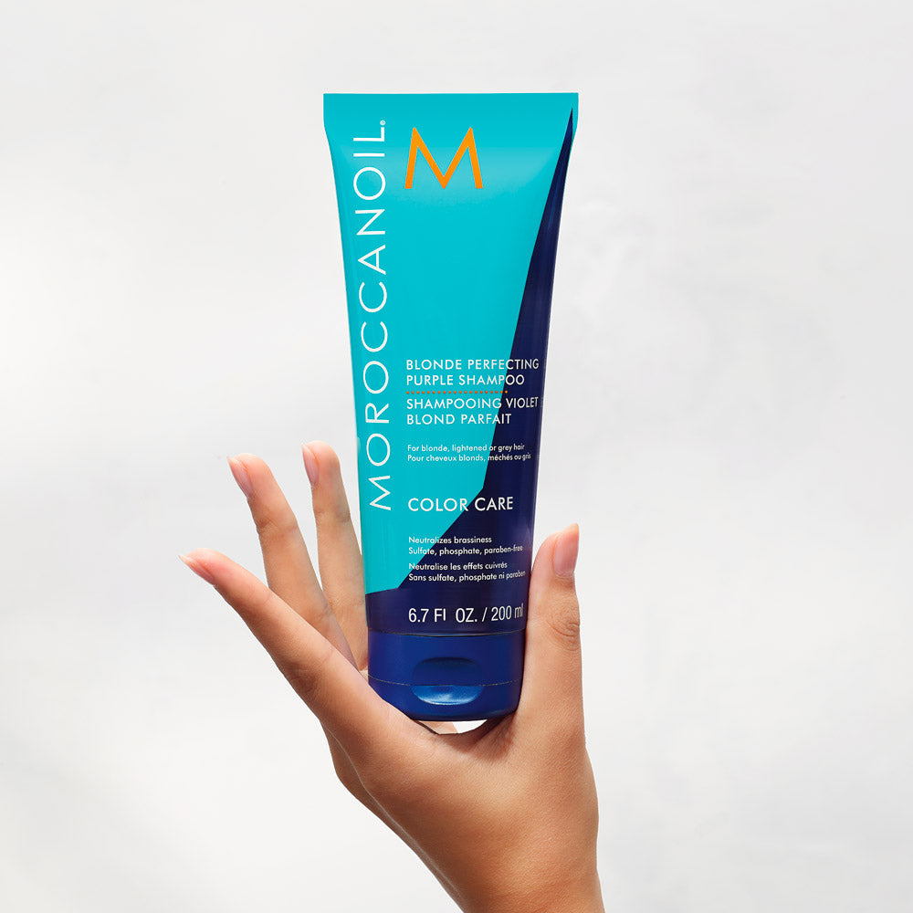 Moroccanoil Blonde Perfecting Purple Shampoo 200ml -  shampoo antigiallo capelli