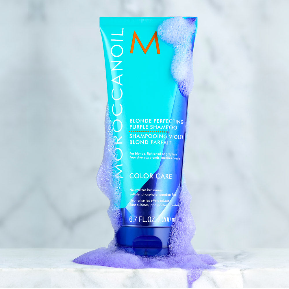 Moroccanoil Blonde Perfecting Purple Shampoo 200ml -  shampoo antigiallo capelli