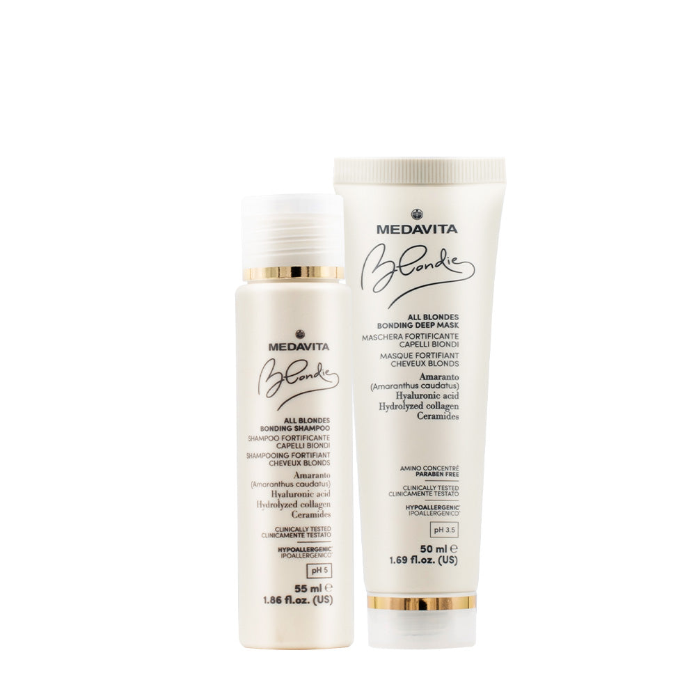 Medavita Blondie Shampoo 55ml e Maschera 50ml per Capelli Biondi