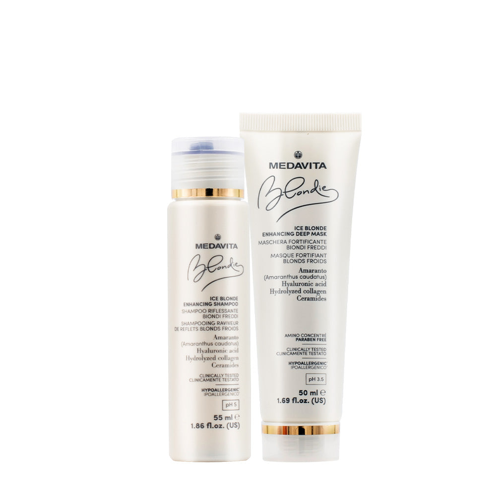 Medavita Blondie Ice Shampoo 55ml e Maschera 50ml Biondi Freddi