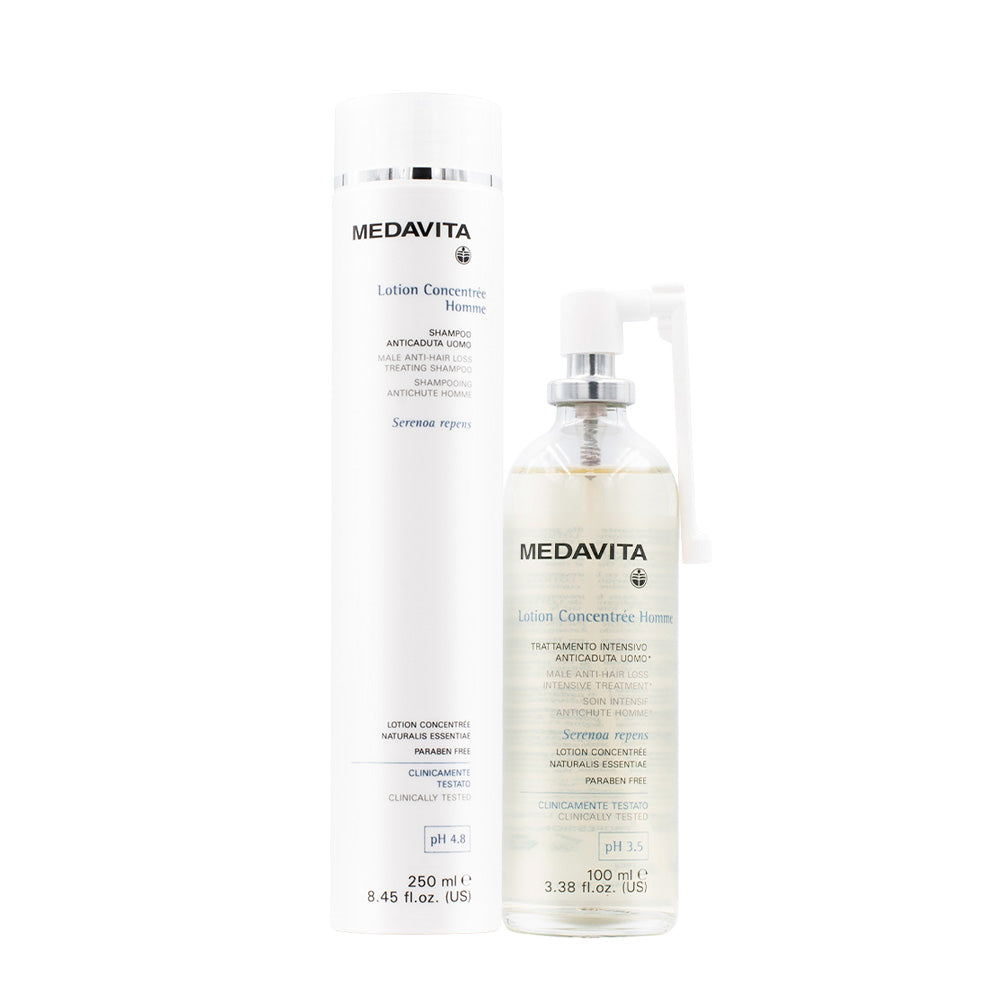 Medavita Lotion concentree Homme Shampoo anticaduta uomo 250ml Lozione 100ml
