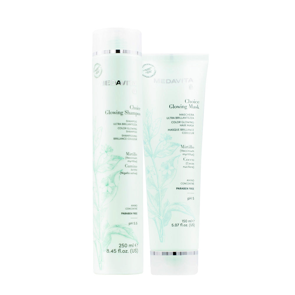 Medavita Choice Glowing Shampoo Lucidante 250ml e Maschera 150ml