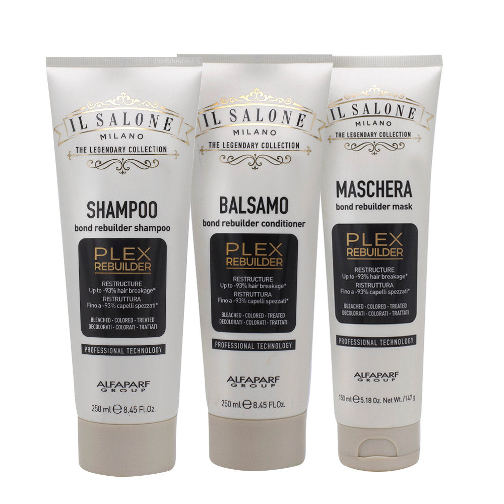 Alfaparf Milano Il Salone Plex Rebuilder Shampoo250ml Conditioner250ml Mask250ml