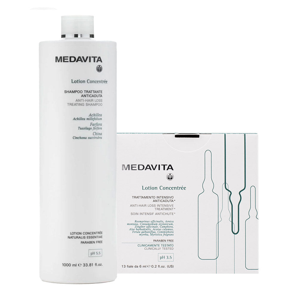Medavita Cute Lotion concentree Shampoo 1000ml Fiale per Trattamento intensivo  13x6ml