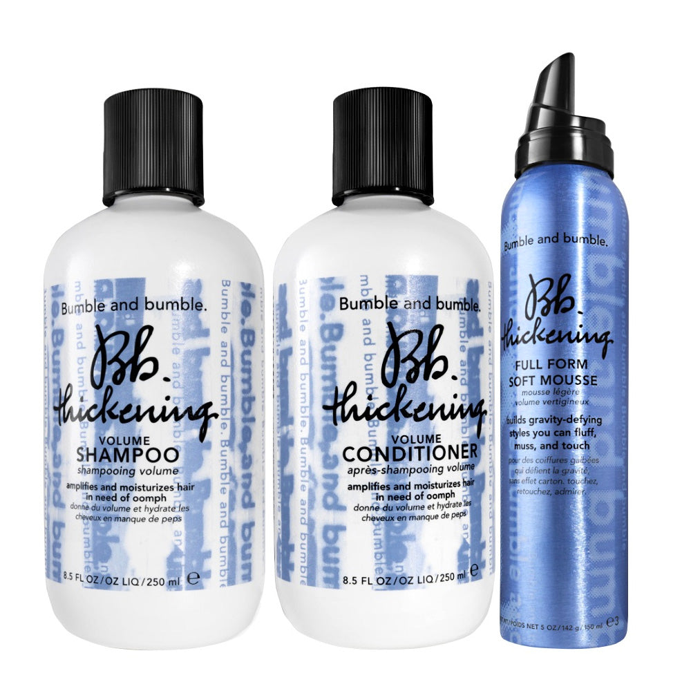 Bumble and bumble. Bb. Thickening Shampoo250ml Conditioner250ml Soft Mousse150ml