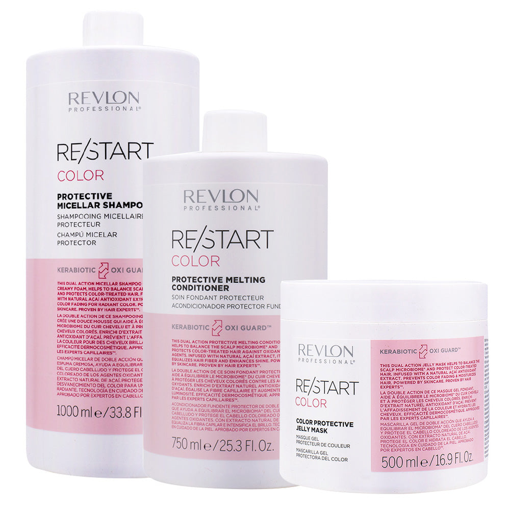 Revlon Restart Color Protective MicellarShampoo1000ml Conditioner750ml Mask500ml