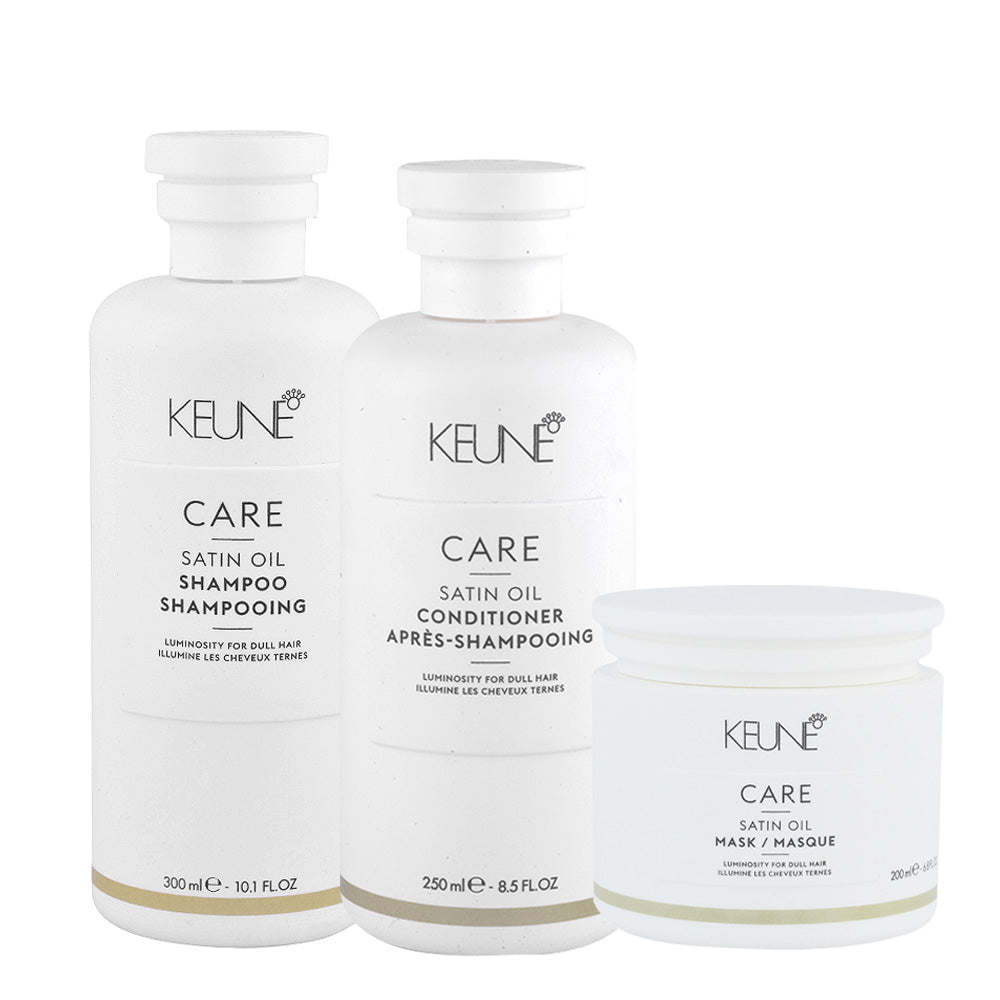 Keune Care Line Satin Oil Shampoo300ml Conditioner250ml Mask200ml