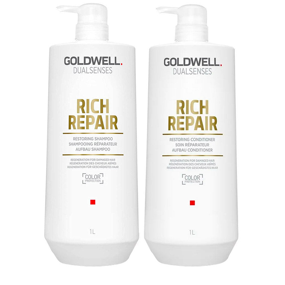 Goldwell Dualsenses Rich Repair Restoring Shampoo 1000ml Conditioner 1000ml