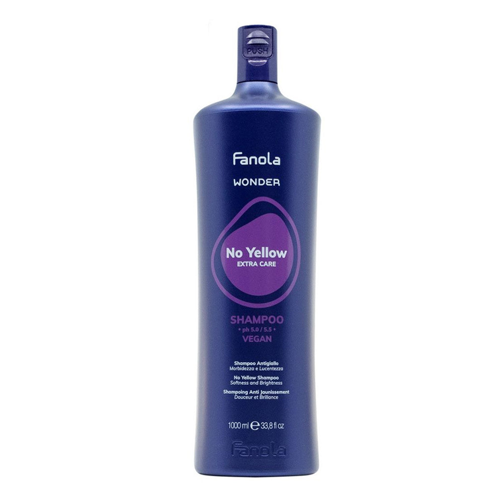 Fanola Wonder No Yellow Extra Care Shampoo 1000ml - shampoo antigiallo