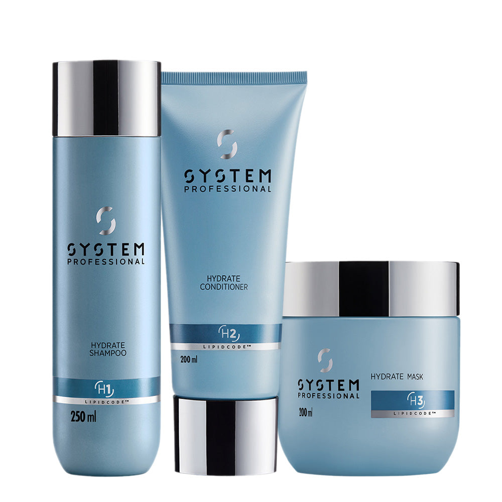 System Professional Hydrate Shampoo 250ml Conditioner 200ml Mask 200ml