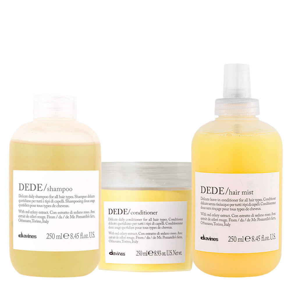 Davines Essential hair care Dede Shampoo 250ml Conditioner 250ml  Hair Mist 250m