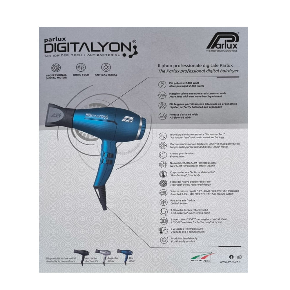 Parlux Digitalyon - asciugacapelli blu